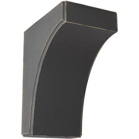 Ekena Millwork 5 1/4"W x 8"D x 10"H Clarksville Wood Vintage Decor Bracket, Black BKTWD05X08X10CVBL